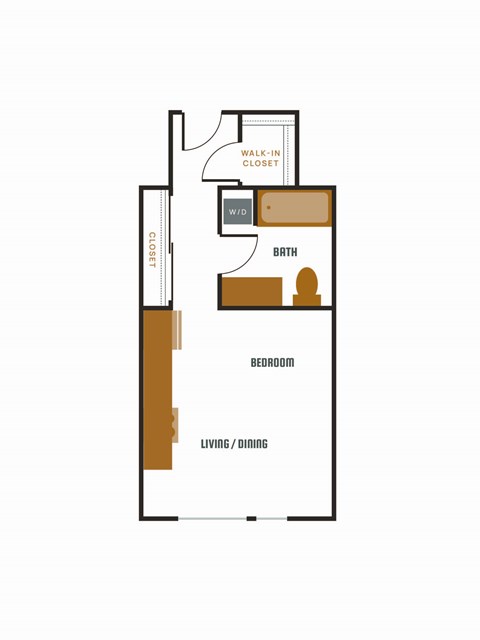 a floor plan of a house with a bedroom and a living room